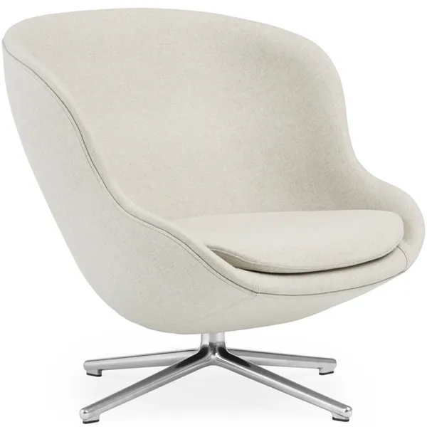 Hyg Fåtölj Låg Med Snurrbas Off-white / Aluminium