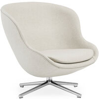 Hyg Fåtölj Låg Med Snurrbas Off-white / Aluminium