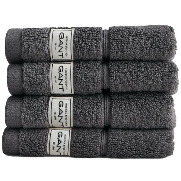 Premium Håndklæder 30x30 cm 4-pak Anchor Grey