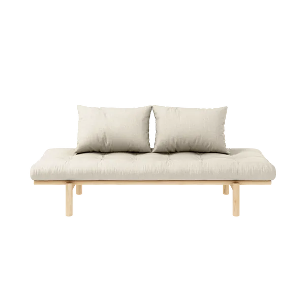 Pace Divan Med Madras Klarlakeret / Linen