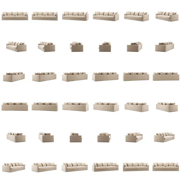 Le Grand Air 4-Seter Sofa Bomull Beige