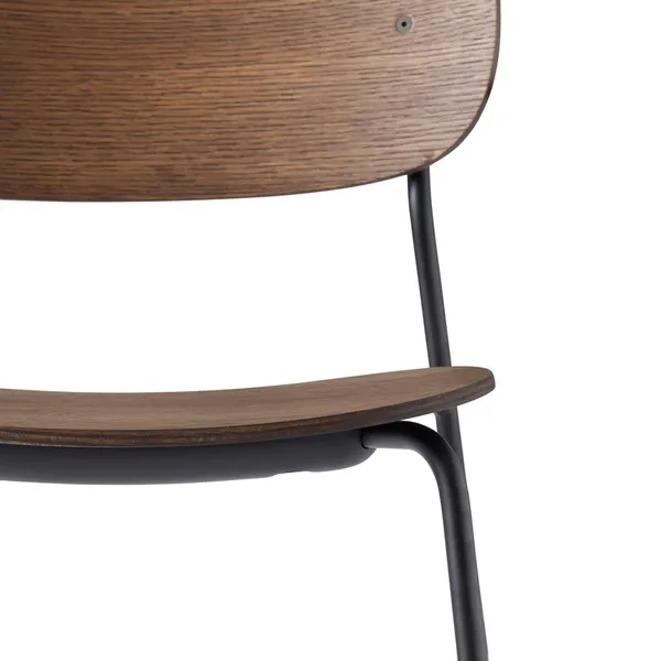 Co Dining Chair Dark Stained Oak / Black Steel
