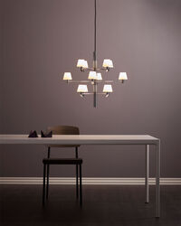 Gil 12 Chandelier Chrome / Opal Glass