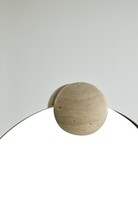 Castellum Vægspejl Ø80 cm Travertin