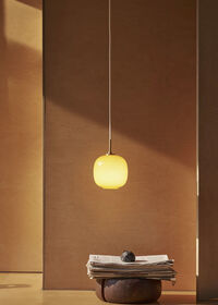 VL45 Radiohus Pendel 175 mm Messing / Glossy Amber