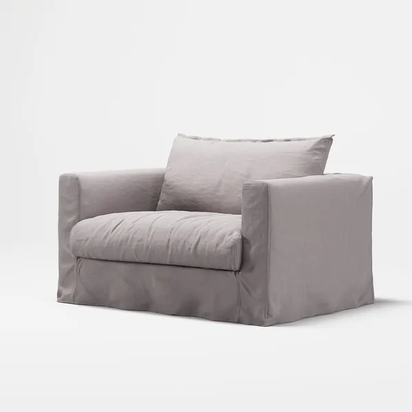 Le Grand Air Nou Love Seat Linne Misty Grey