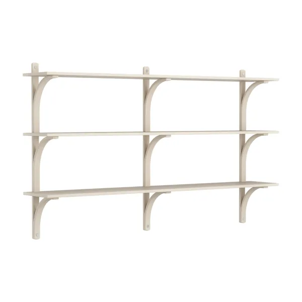 Levi Wall Shelf 180 cm Medium Aluminium / White Pigmented Ash