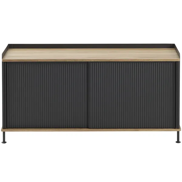 Enfold Skænk 45x124 cm Lakeret Eg / Antracitgrå