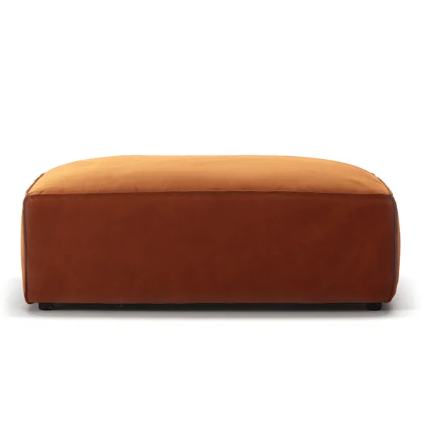 Grand Fotpall Sammet Copper Glow