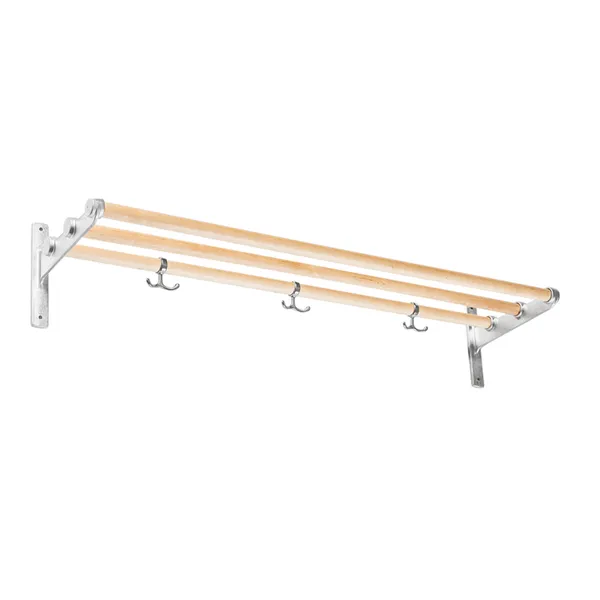 Nostalgi Hat Rack/Shoe Rack Aluminium Fittings Hattehylde Fremstillet af birk Fremstillet af genanvendt aluminium Aluminium Birk