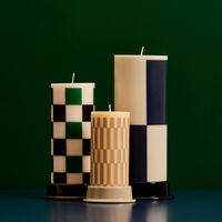 Column Pöytäkynttilä L Tummansininen / Milky Green
