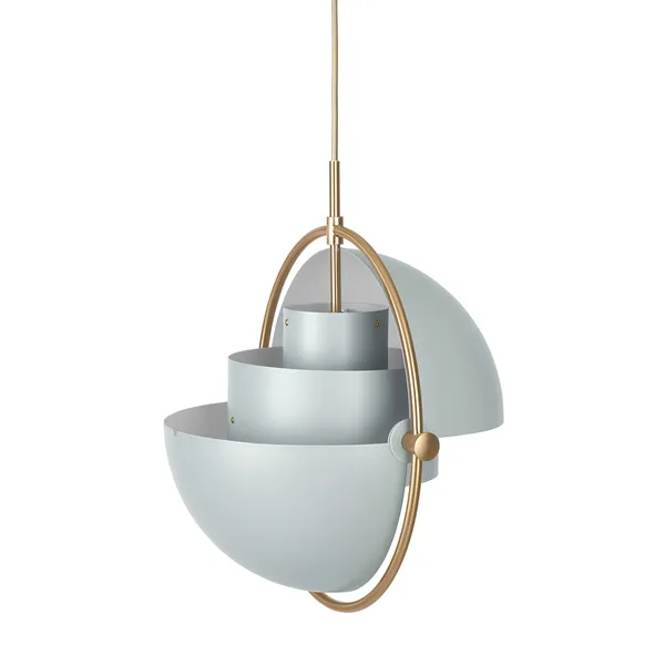 Multi-Lite Pendel 36 cm Messing / Sea Grey Semimat