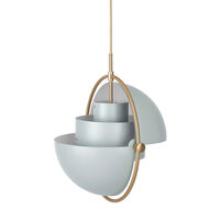 Multi-Lite Pendel 36 cm Messing / Sea Grey Semimat
