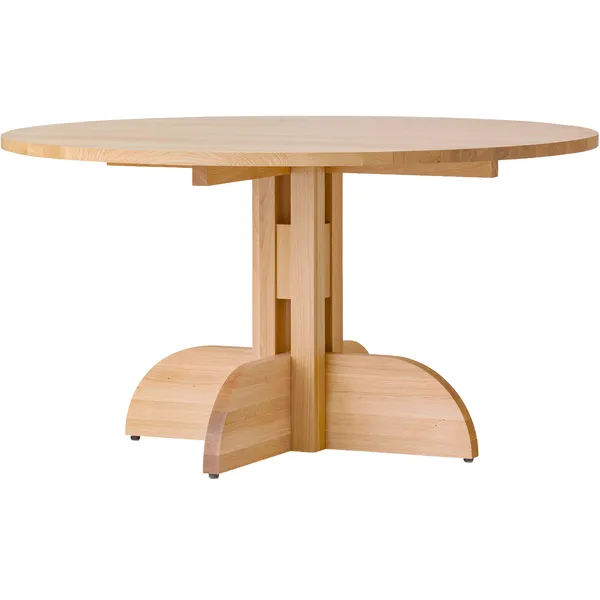 Puffin Spisebord Ø140 cm Massiv Naturlig Eik