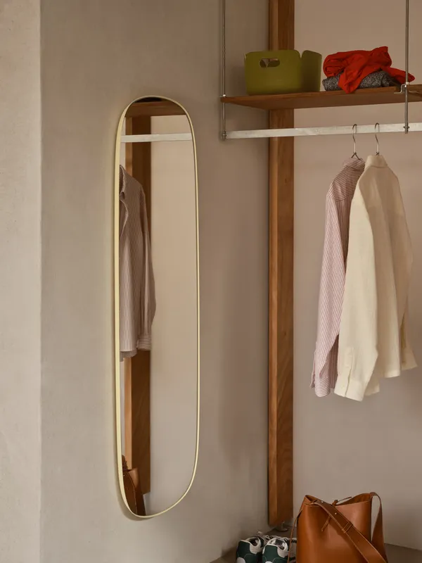 Framed Speil 150 cm Lysegul / Klar