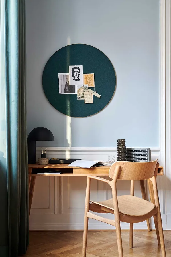 Retell Viestitaulu Pyöreä Ø80 cm Vihreä/Brass