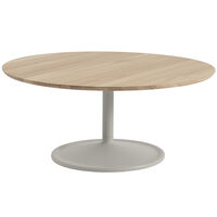Soft Sofabord Ø95 cm Massiv Eg / Gråt