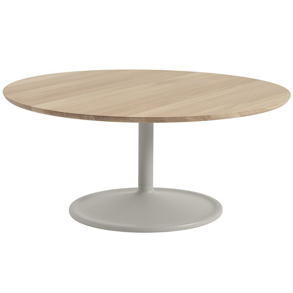 Soft Salongbord Ø95 cm Solid Eik / Grå