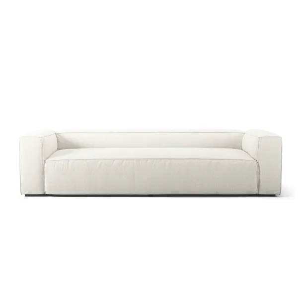 Grand 3-Sitssoffa Bouclétyg Steam White