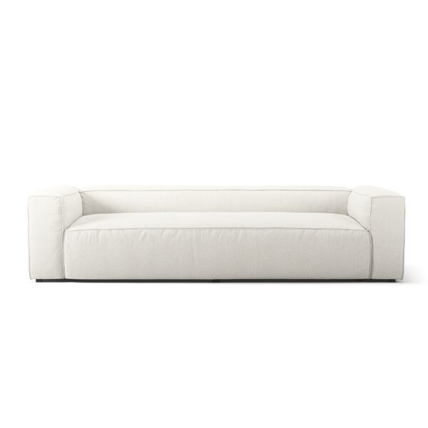 Grand 3-Sitssoffa Bouclétyg Steam White