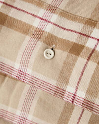 Checked Bäddset 220x220 + 50x60x2 cm Fudge / Beige / Fikon
