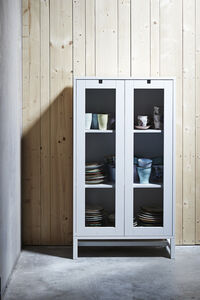 Falsterbo Kaappi 127 cm Glass Doors Valkoinen