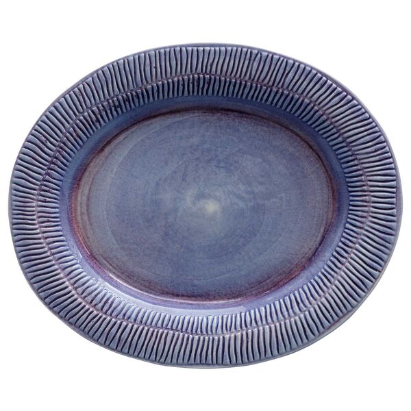 Stripes Serveringsfat 35x30 cm Fiolett