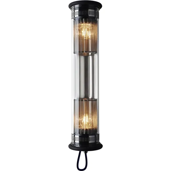 In The Tube 100-500 Vegglampe Svart / Sølvreflektor / Sølvmetallnett