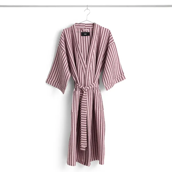 Waffle Badekåbe Stribet Cool Pink