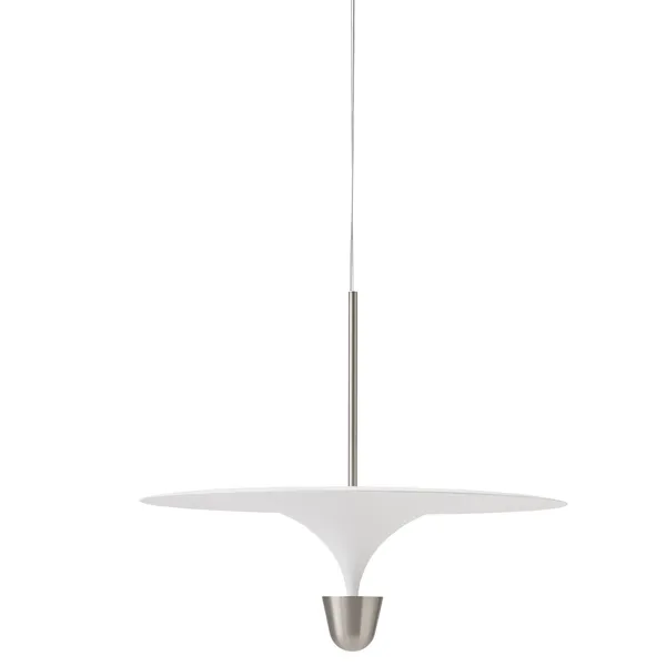 Kantarell Pendel 60 cm Aluminium / Hvit