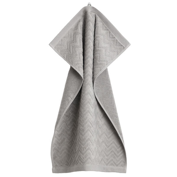 Jacquard Herringbone Handduk 30x50 cm Concrete Grey