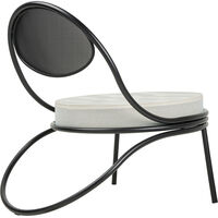 Copacabana Loungestol Sort / Leslie Stripe 020