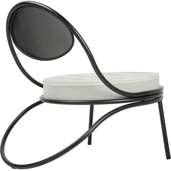 Copacabana Loungestol Sort / Leslie Stripe 020