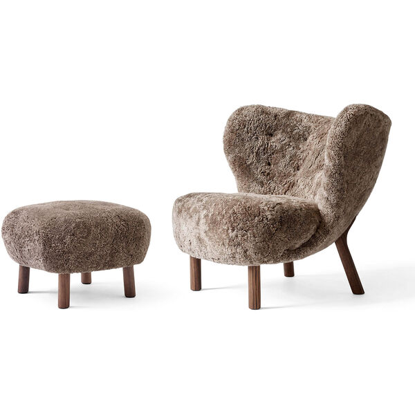 Little Petra VB1 Loungestol Set Fårskinn Sahara / Valnöt