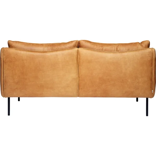 Tiki Sofa 2-Pers Sorte Ben / Læder Vintage Cognac