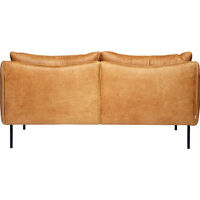 Tiki Sofa 2-Pers Sorte Ben / Læder Vintage Cognac