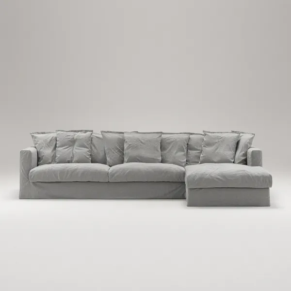 Le Grand Air 3-Personers Sofa Hør Divan Højre Foggy Morning