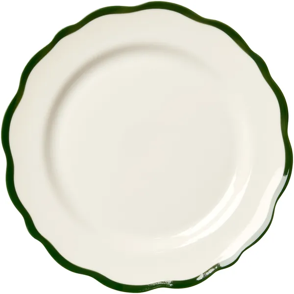 Fleur Assiett 21 cm Mörkgrön