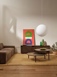 Aria Pöytä Ø90 cm H30 cm Tumman Tamminen