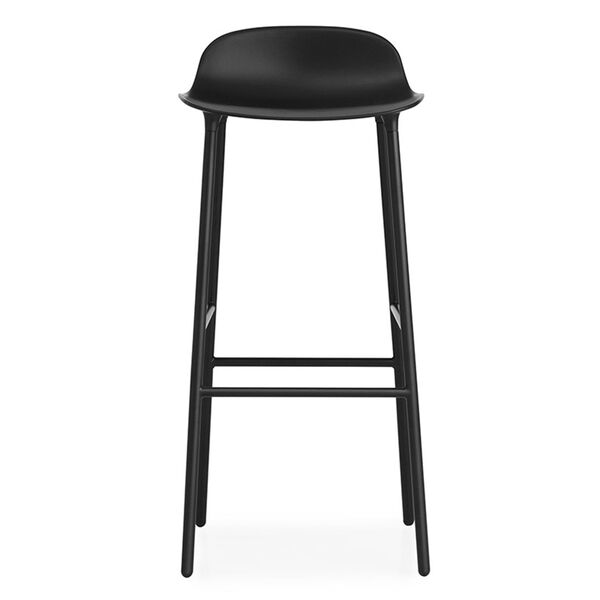 Form Barstol Stålben 75cm Svart