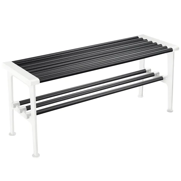 Nostalgi Bænk 100 cm Sort / Hvid