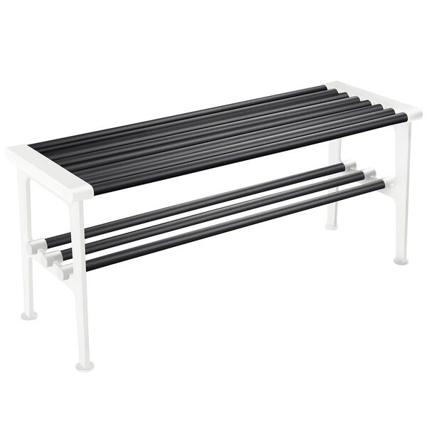Nostalgi Bænk 100 cm Sort / Hvid