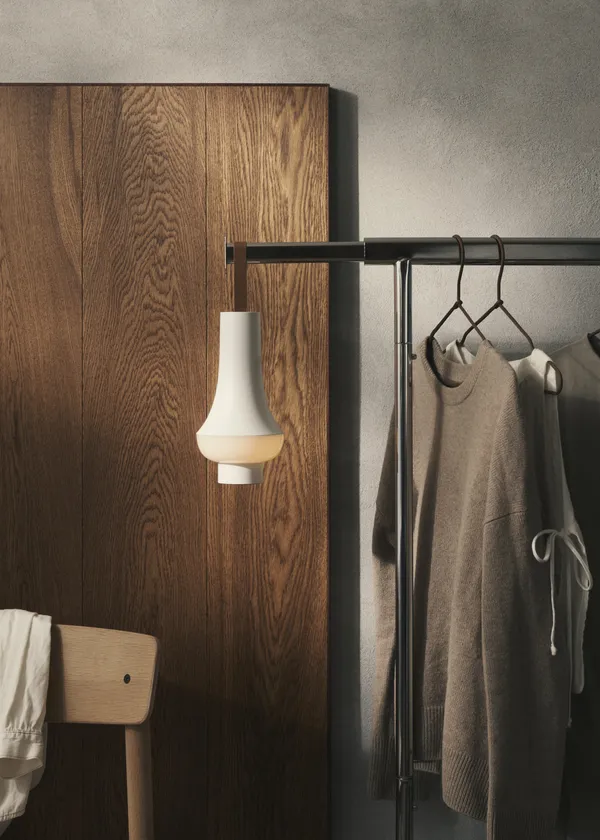 Tomoshi Bordlampe Bærbar Hvit