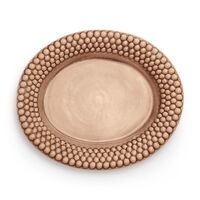 Bubbles Oval Platter 35 cm Cinnamon