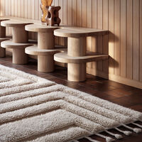 Kask Uldgulvtæppe 250x350 cm Beige