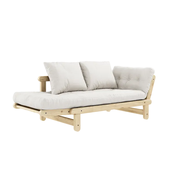 Beat Soffa Med Madrass Lackerad / Natur