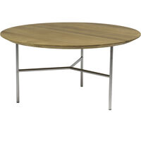 Tribeca Salongbord Rustikt Oljet Eik / Stål I Satengkrom 80 cm