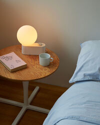 Alumina Table Lamp with Sphere IV White