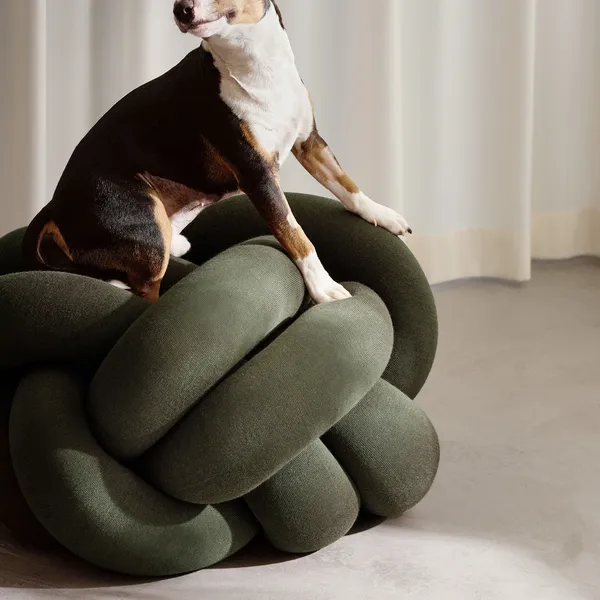 Knot XL Puff Forest green