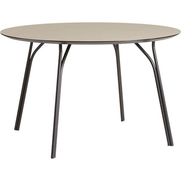 Tree Spisebord Ø120 Beige Top / Sorte Ben